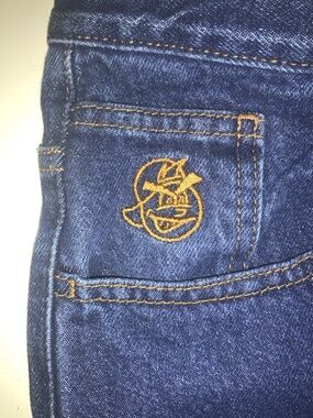 Polar Skate Co.  93’ Denim Relaxed Jeans in Dark Blue with Contrast Stitching